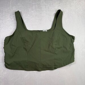 Olive Green Crop Top